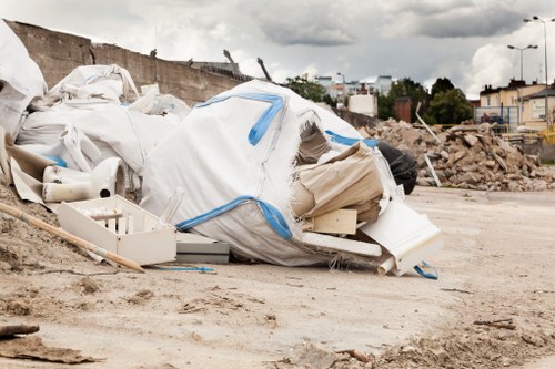 Various types of business waste being sorted