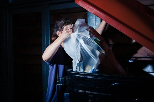 Furniture and household items being cleared from a Queenspark flat